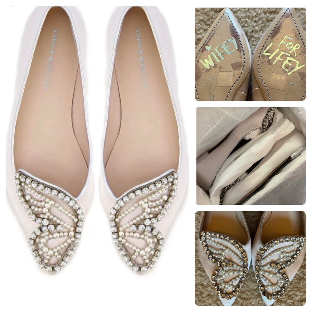 Worn once - Sophia Webster Wifey For Lifey Wedding Flats 36.5 - US 6